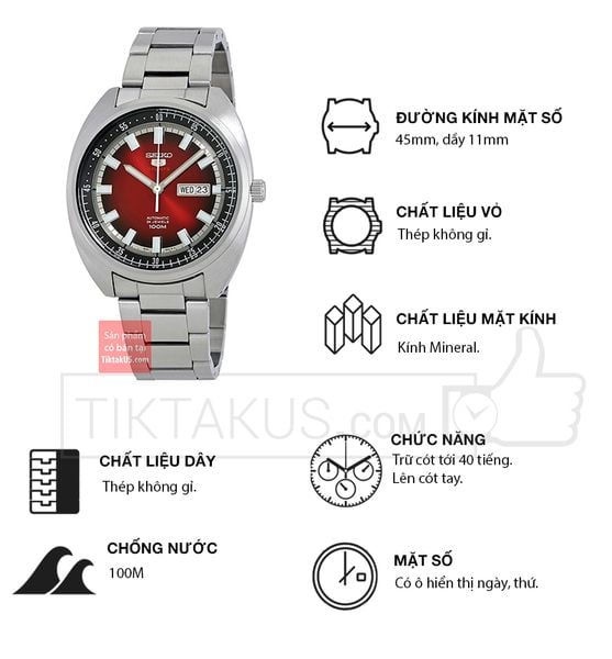 Đồng hồ nam Seiko 5 Sport Automatic SRPB17K1 - Tiktakus