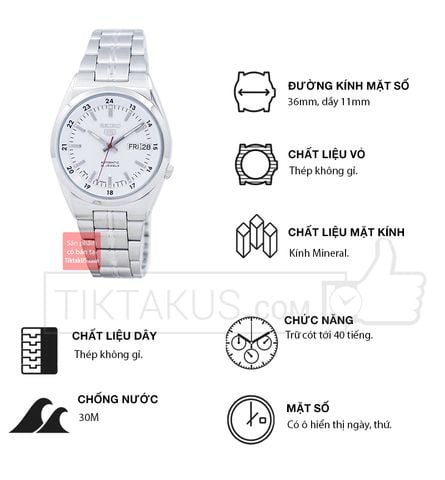 Đồng hồ cơ dây thép không gỉ Seiko 5 SNK559J1 ( Made in Japan)