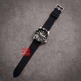 Dây đồng hồ vải canvas Seiko quân đội màu đen