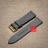 Dây đồng hồ da lộn Nubuck không chỉ viền - màu xám