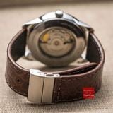 Dây đồng hồ da cá sấu thật kèm khóa một gấp giấu dây màu đen size 18mm - 19mm - 20mm - 21mm - 22mm