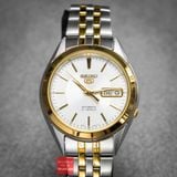 Đồng hồ nam dây thép Seiko 5 automatic SNKL24K1 đờ mi vàng