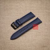 Dây đồng hồ da bò dập vân alran - màu xanh navy