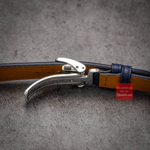 Khoá gập giấu dây thép không gỉ 316L một gấp như zin size 16mm - 18mm, seko presage, orien star