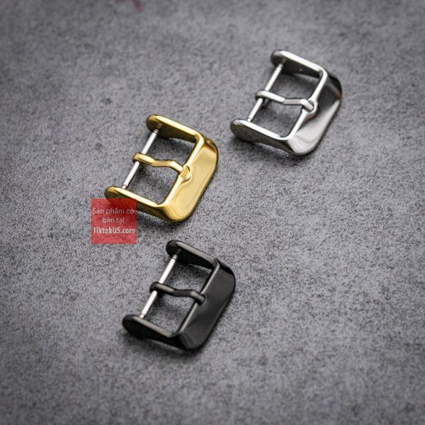 Khóa gài dây đồng hồ cao cấp thép không gỉ 316L mạ PVD nhiều màu, size 16mm - 18mm - 20mm - 21mm - 22mm