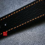 Dây đồng hồ da bò VEG may thủ công hand made kèm khóa bướm chống gãy dây, đủ size 18mm-19mm-20mm-21mm-22mm