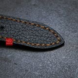 Dây đồng hồ da bò VEG may thủ công hand made kèm khóa bướm cao cấp, đủ size 18mm-19mm-20mm-21mm-22mm