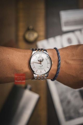 Đồng hồ đeo tay nam Tissot T-Classic Tradition open heart T063.907.22.038.01 demi Rose gold (T0639072203801)