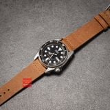 Dây đồng hồ da bò thật, da sáp không chỉ viền kèm khóa - màu nâu nhạt