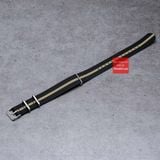 Dây vải NATO Nylon  style quân đội màu đen sọc tu.do