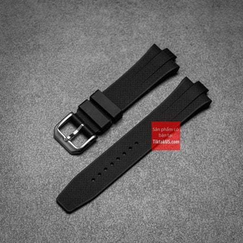 Dây đồng hồ Citizen Tsuyosa cao su cao cấp FKM chốt thông minh Premium màu đen