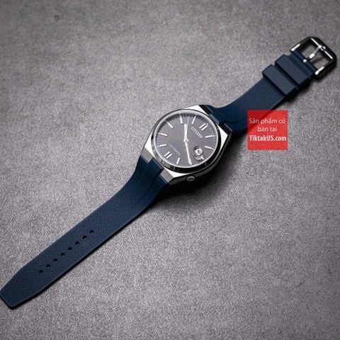 Dây đồng hồ Citizen Tsuyosa cao su cao cấp FKM chốt thông minh Premium màu xanh dương
