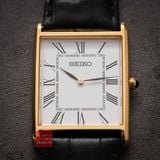 Đồng hồ nam Seiko mạ vàng mặt vuông SWR052 tank máy quartz size 28.5mm
