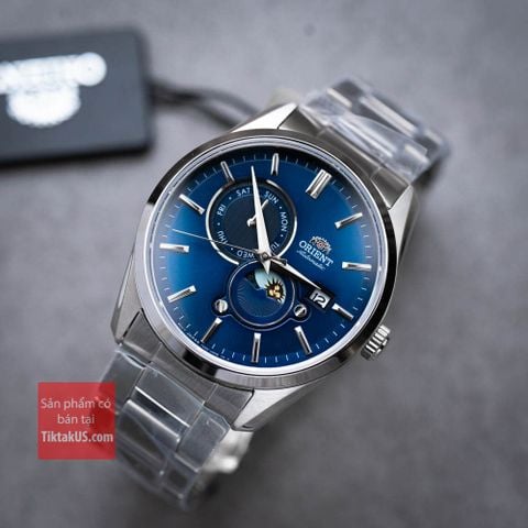 Đồng hồ nam Orient Sun and Moon Gen 5 RA-AK0308L10B automatic kính sapphire size 41.5 mm dây kim loại ( RA-AK0308L30B )