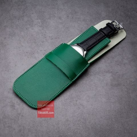 Ví đựng đồng hồ du lịch 1 ngăn  Vintage Travel case xanh lá rolex