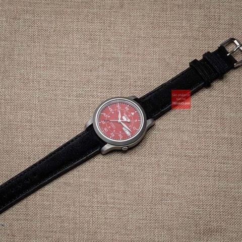 Dây đồng hồ da lộn không chỉ viền - màu đen