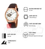 Đồng hồ nam dây da classic Orient Caballero gen.2  RA-AG0012S10B ( Rose Gold) kính cong mạ vàng kim xanh