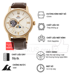 Đồng hồ đeo tay nam Orient Sun and Moon open heart GOLD RA-AS0010S30B (RA-AS0010S10B)