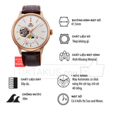 Đồng hồ nam Orient  RA-AS0102S10B Sun and Moon Open Heart 41mm Rose Gold