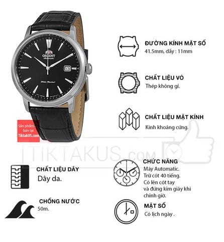 Đồng hồ nam dây da Orient Symphony 3 RA-AC0F05B30B ( RA-AC0F05B10B )