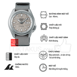 SRPG63K1 - Đồng hồ nam Seiko 5 Sport dây NATO size 40mm phiên bản đặc biệt Superman Grey Cements