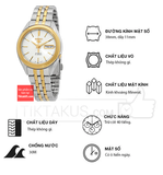 Đồng hồ nam dây thép Seiko 5 automatic SNKL24K1 đờ mi vàng