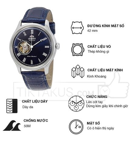 Đồng hồ nam dây da Orient Caballero FAG00004D0 ( Xanh dương)