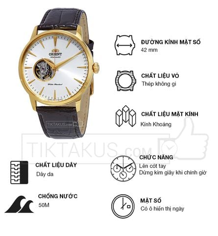 Đồng hồ nam dây da Orient Esteem Gen 2 TAG02003W0 (Gold ) FAG02003W0