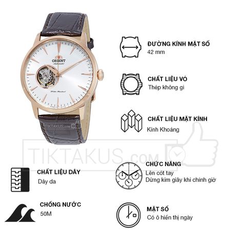 Đồng hồ nam dây da Orient Esteem Gen 2 TAG02002W0 (Rose Gold ) ( FAG02002W0 )