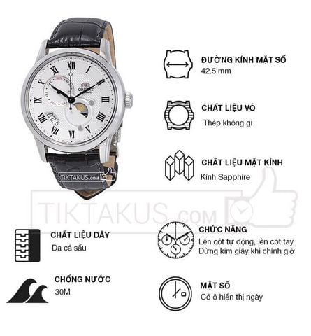 Đồng hồ nam Orient Sun and Moon Gen 3 RA-AK0008S30B ( RA-AK0008S10B )