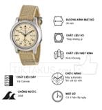 Đồng hồ nam dây dù Seiko 5 SNK803K2 (Vàng Kem)