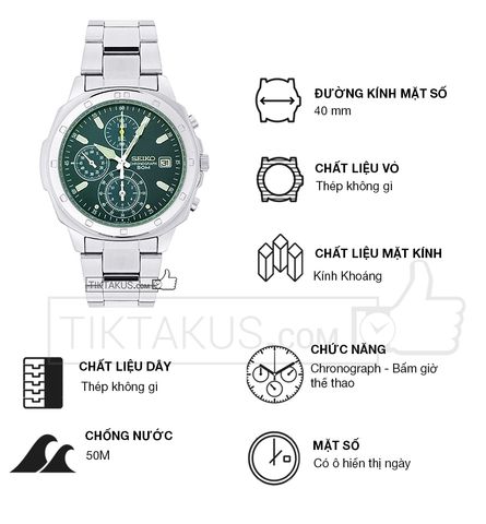 Đồng hồ nam Seiko Chronograph SND411 - Tiktakus