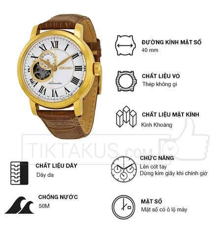 Đồng hồ nam dây da Seiko SSA232K1