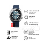 Đồng hồ nam SEIKO Prospex SRPF77J1 King Turtle Dark Manta Ray Diver 200m kính Sapphire Made in Japan SRPF77