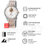 Đồng hồ đeo tay nam Tissot T-Classic Tradition open heart T063.907.22.038.01 demi Rose gold (T0639072203801)