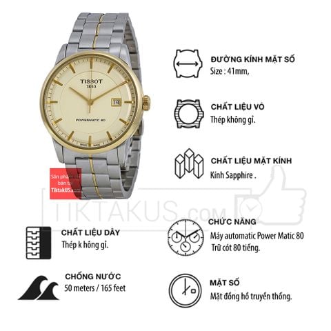 ng h eo tay nam Tissot Luxury Powermatic 80 T086.407.22.261.00 Tiktakus