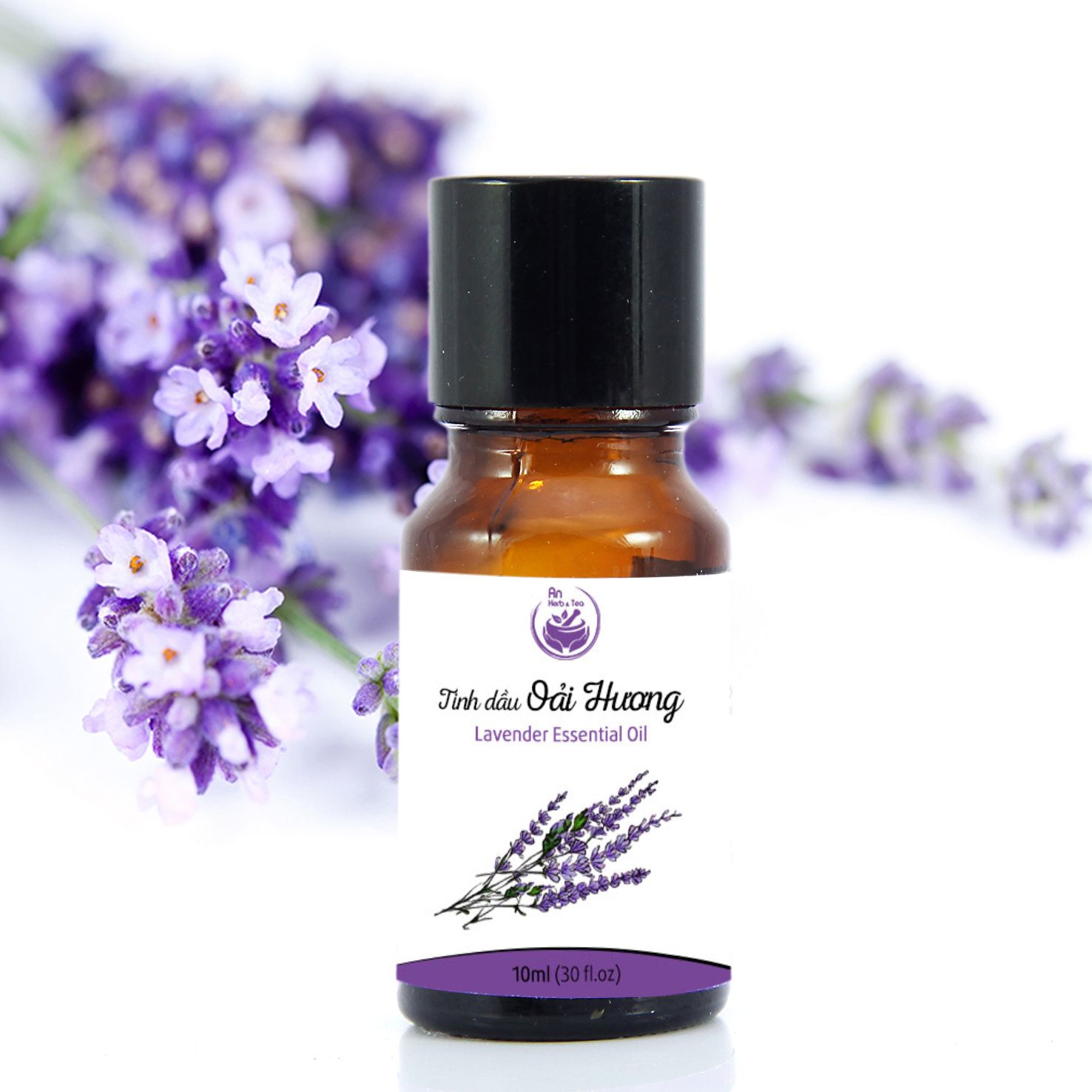Tinh Dầu Thiên Nhiên Oải Hương (Lavender) An Herb & Tea 10ml