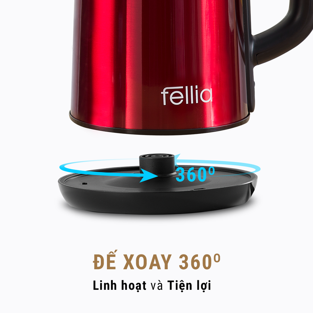  Ấm đun siêu tốc Fellia K161 (1,8 lít) 