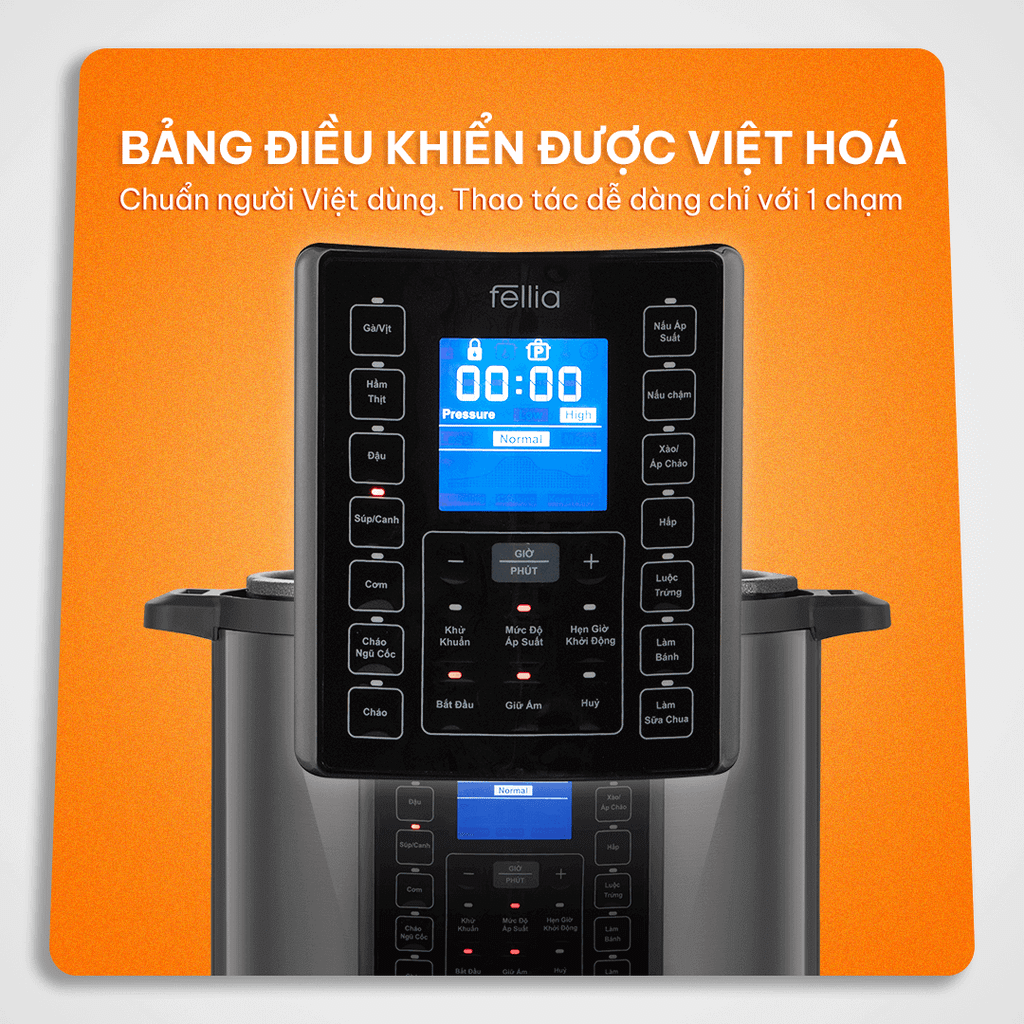  Nồi áp suất điện đa năng Fellia P208 