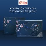 Combo 2 bộ (6 chén, 4 muỗng, 2 đĩa, 6 đũa tre hoạt tính) cao cấp Fellia 844910440