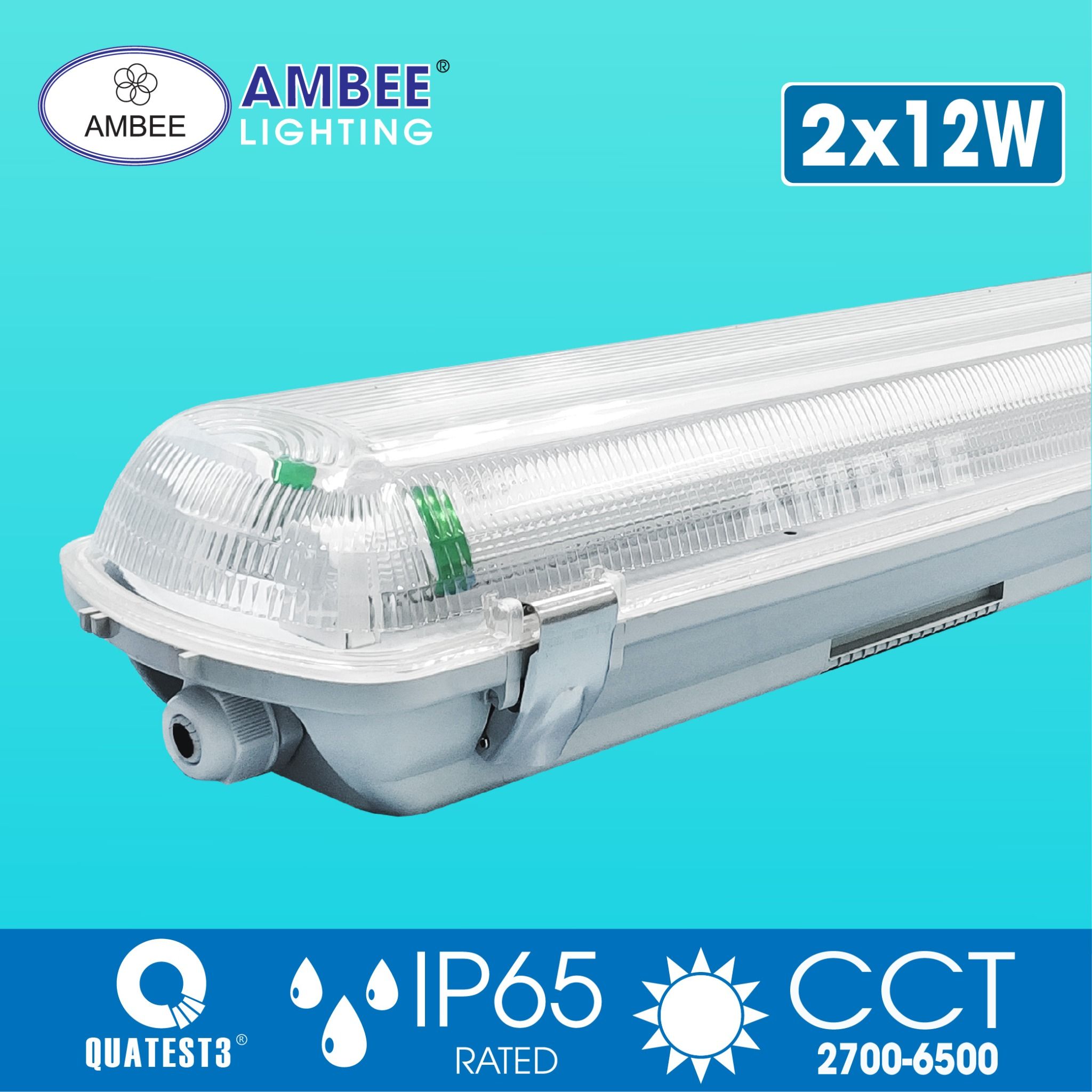 Bộ Đèn Led T5 Chống Thấm IP65 1m2 24W