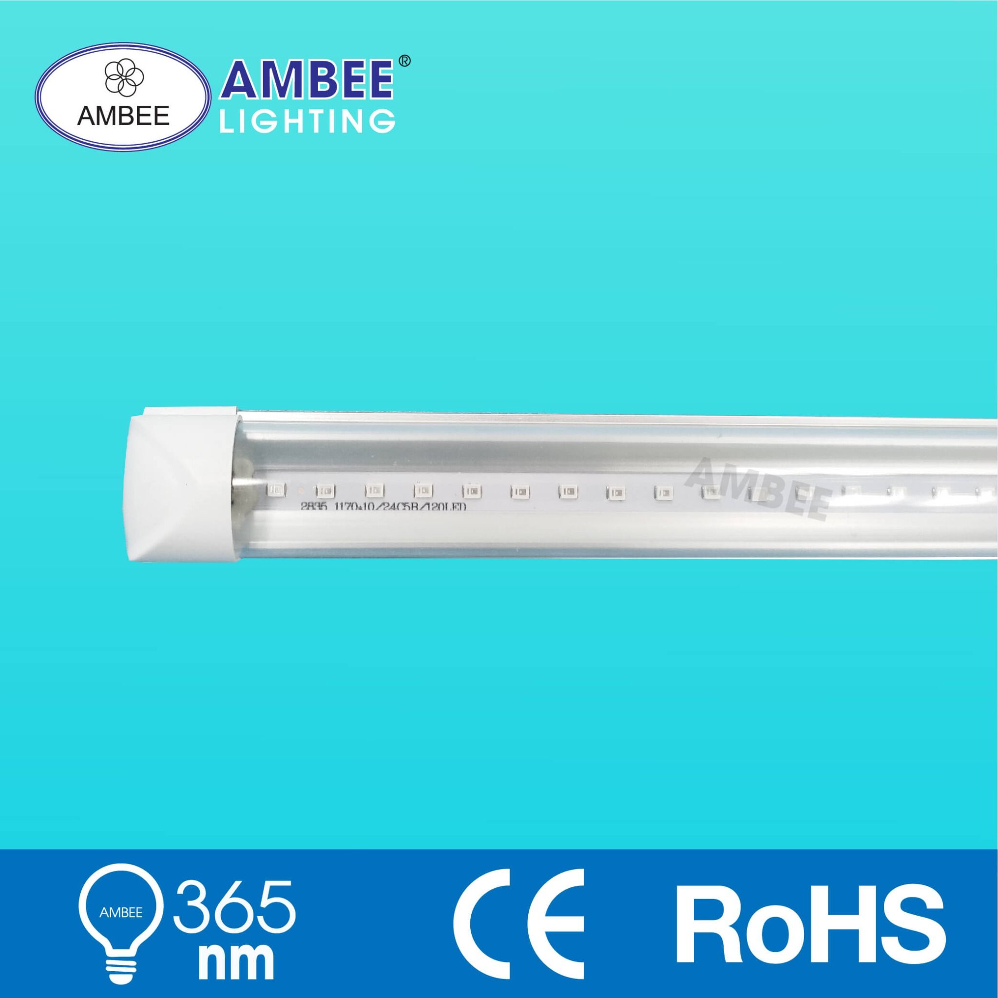 Bộ Đèn Led T8 Không Chóa 1m2 18w (Ánh sáng tím)