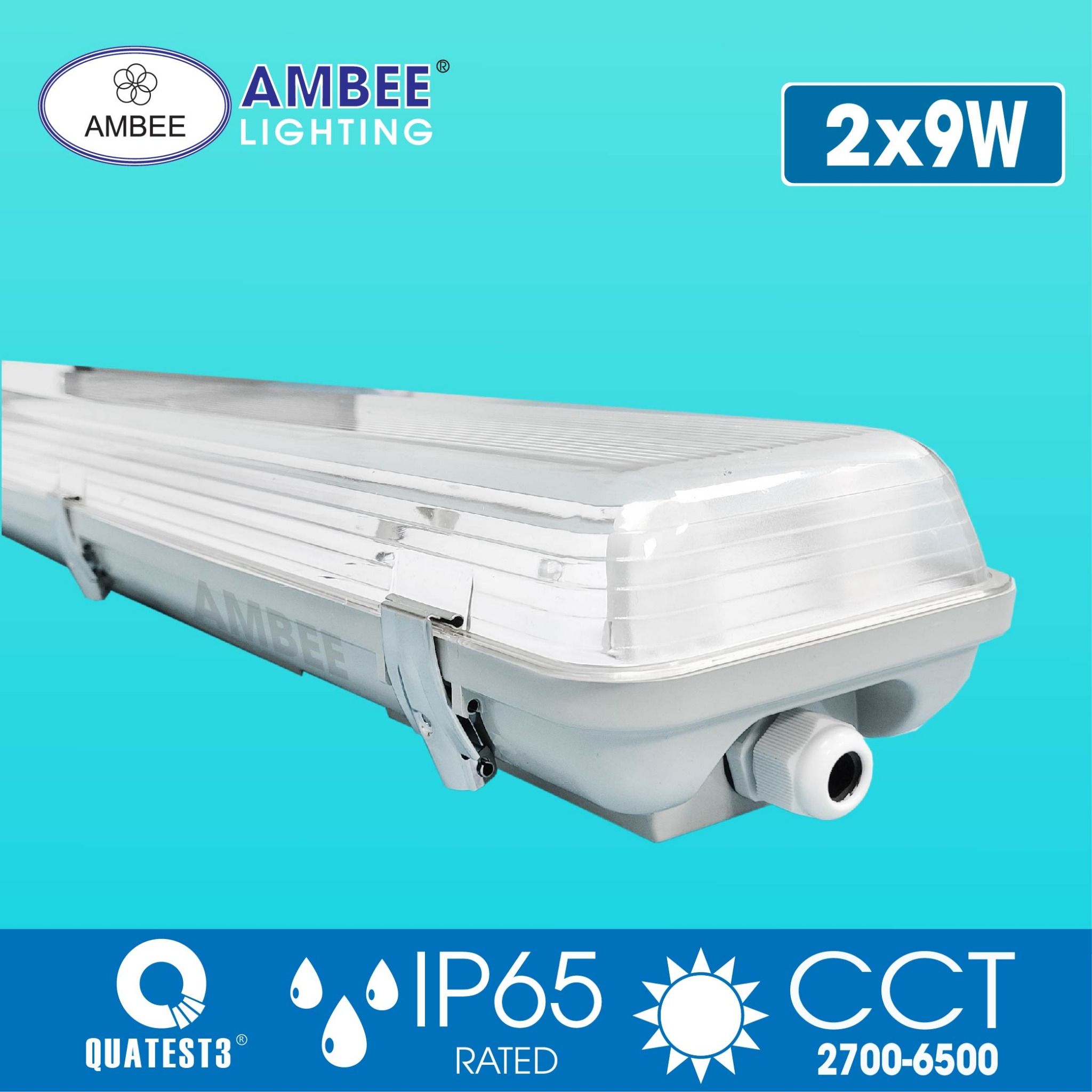 Led Waterproof IP65 Double 0m6 18W