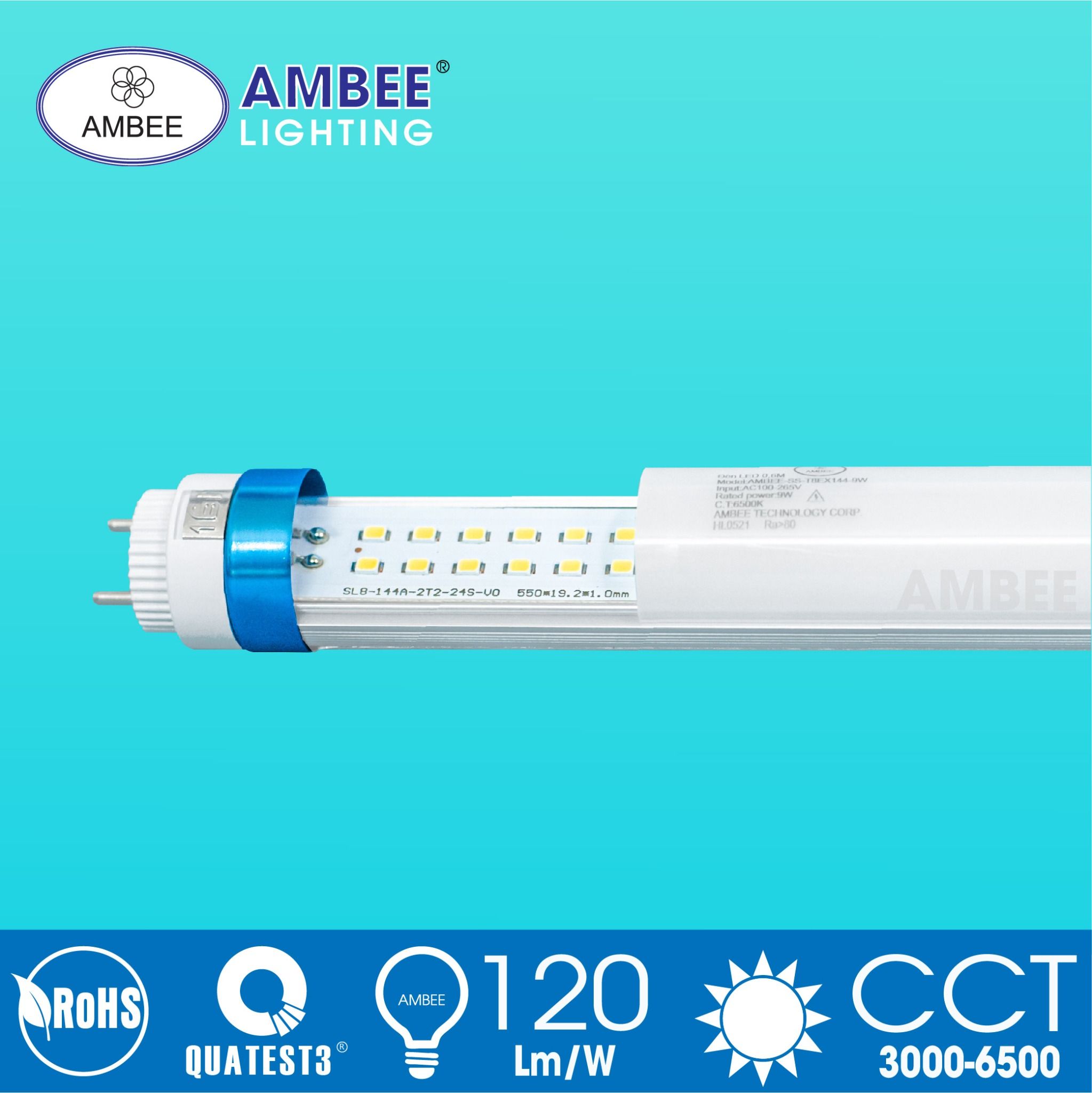 Led Tube Light 0m6 9W 144 Pcs