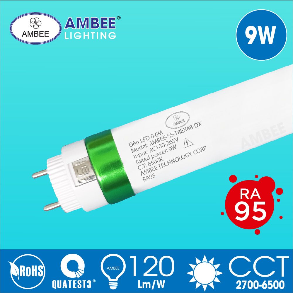 Led Tube Light 0m6 9W Rotatable Cap RA95 - Daylight