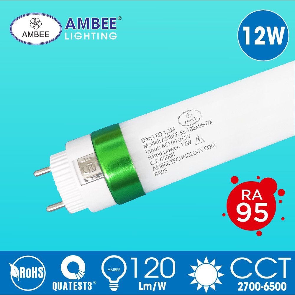 Led Tube Light 1m2 12W Rotatable Cap RA95 - Daylight