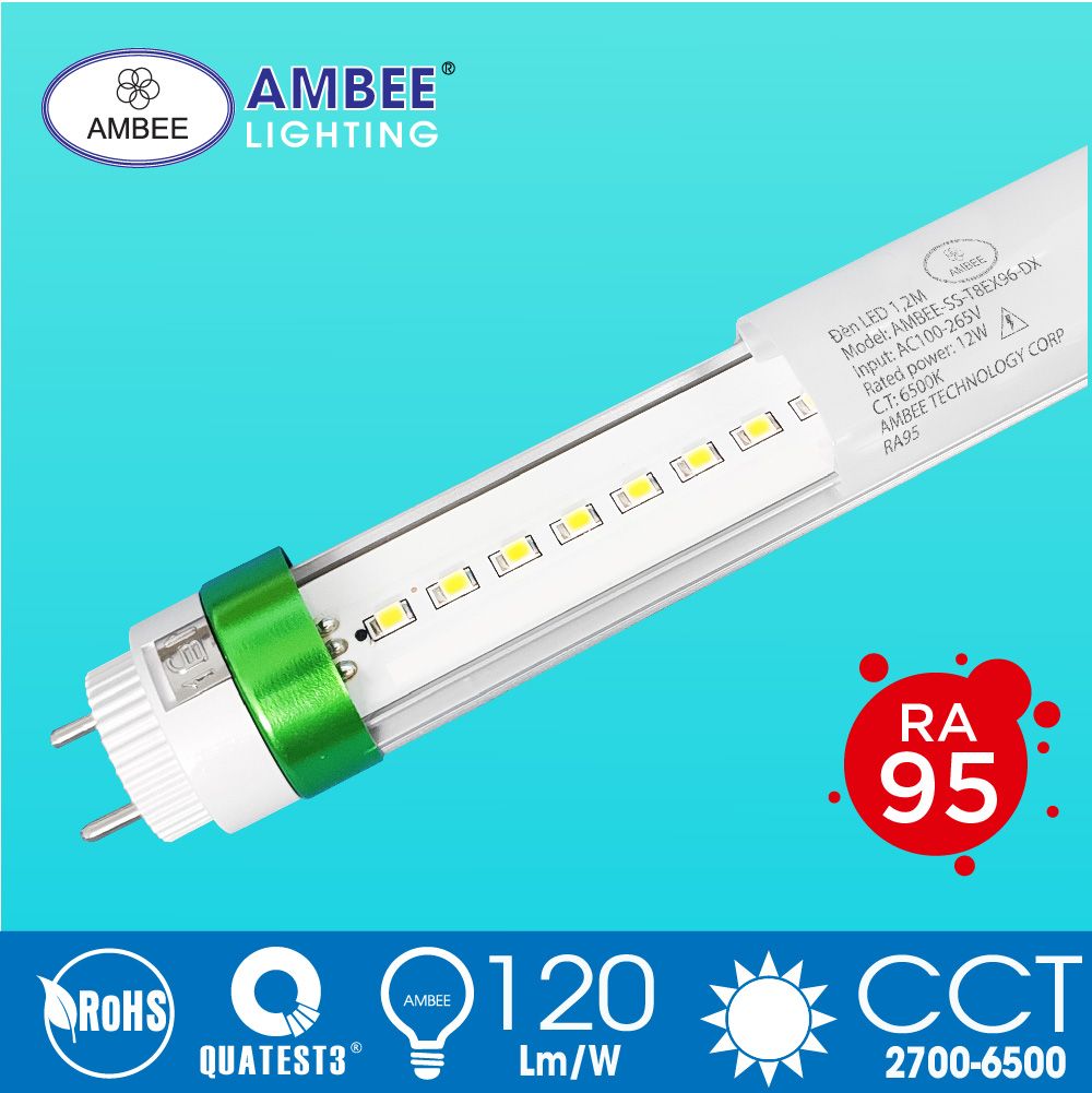 Led Tube Light 1m2 12W Rotatable Cap RA95 - Daylight
