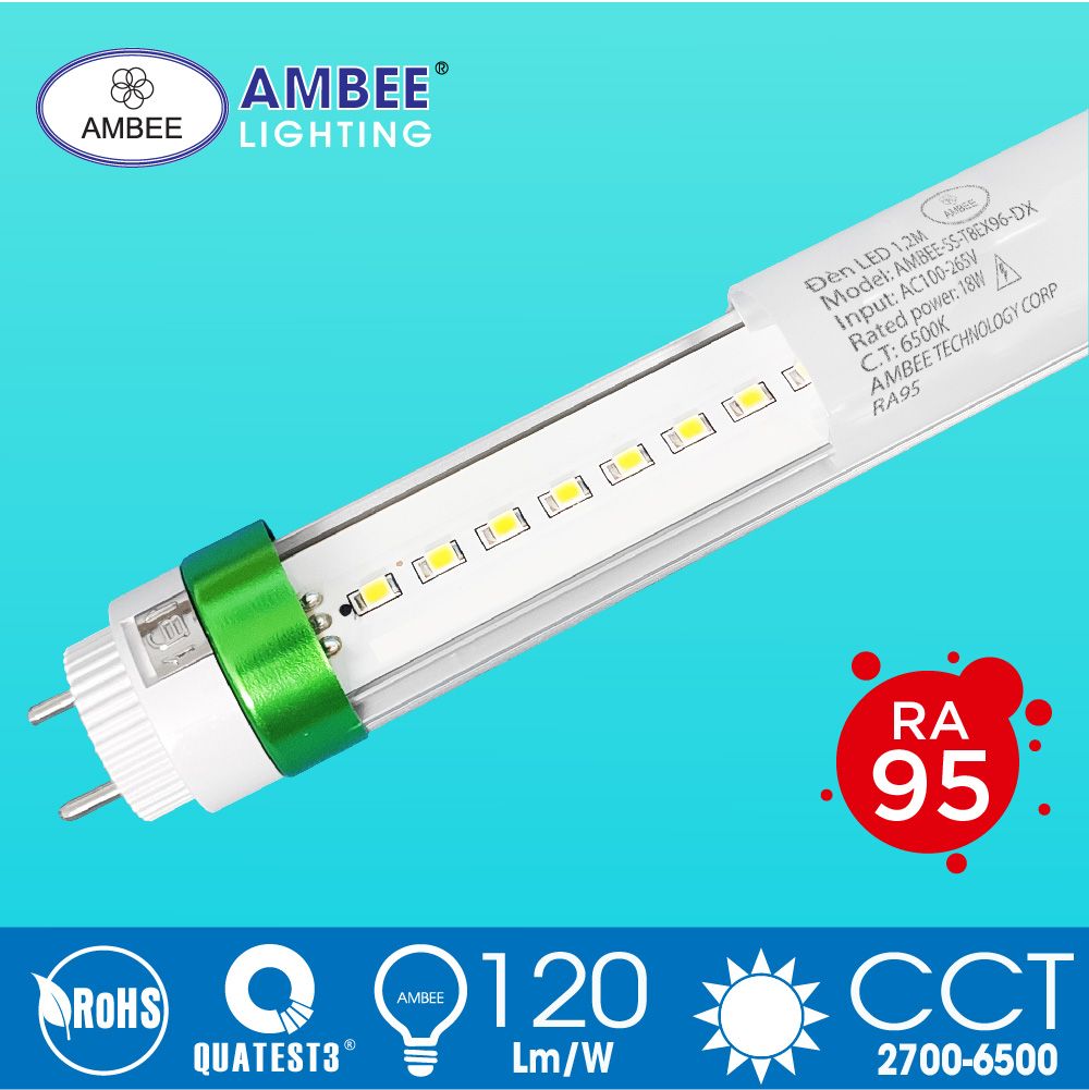 Led Tube Light 1m2 18W Rotatable Cap RA95 - Daylight