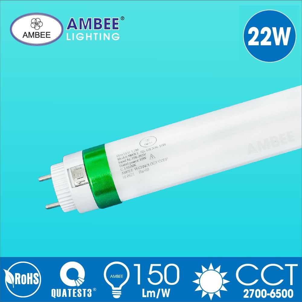 Đèn Tuýp Led 1m2 22w Đầu Xoay 150 Lm/W