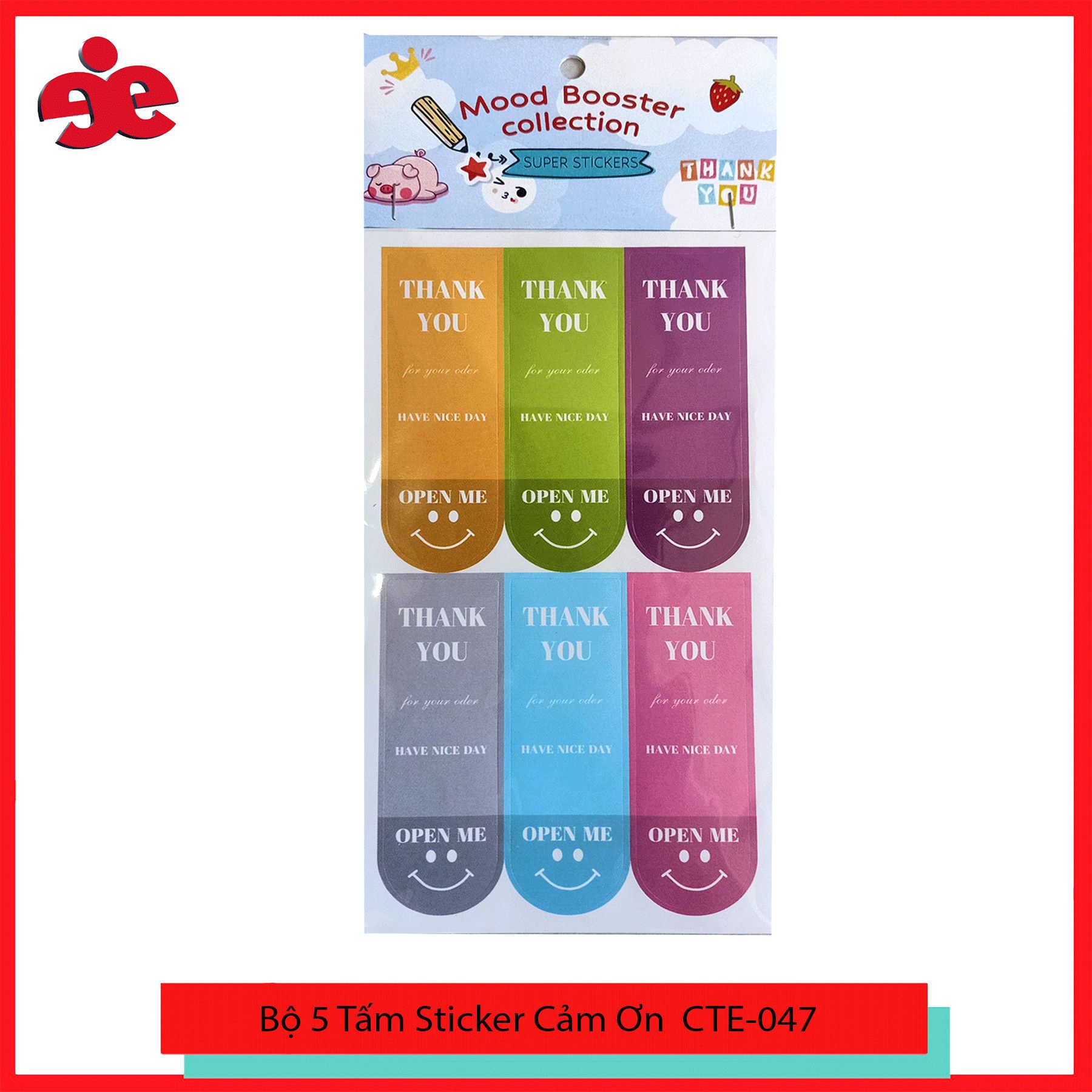 Set 60 hình sticker cảm ơn CTE 045 -Nhãn dán niêm phong hoặc trang trí.